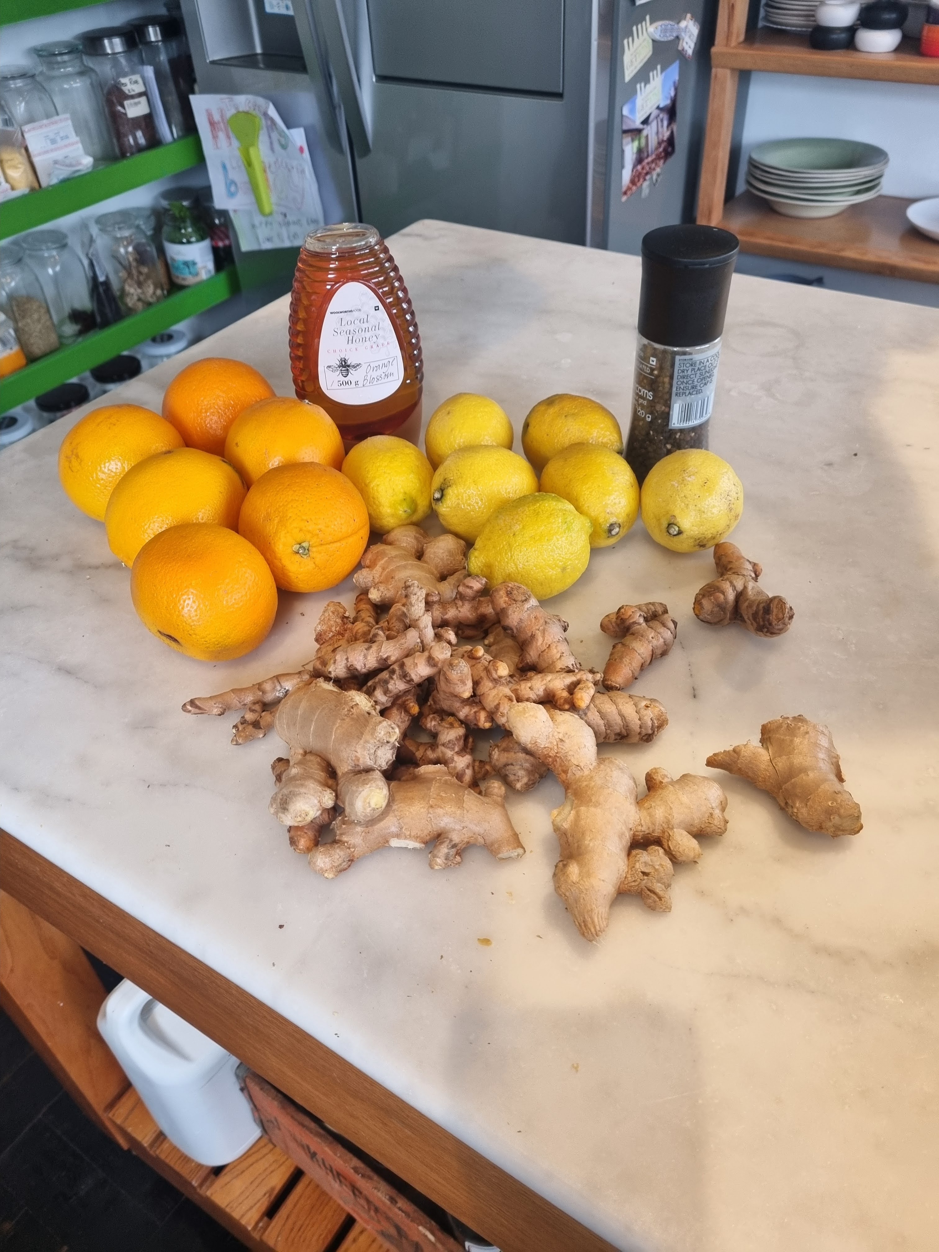All six ingredients laid out